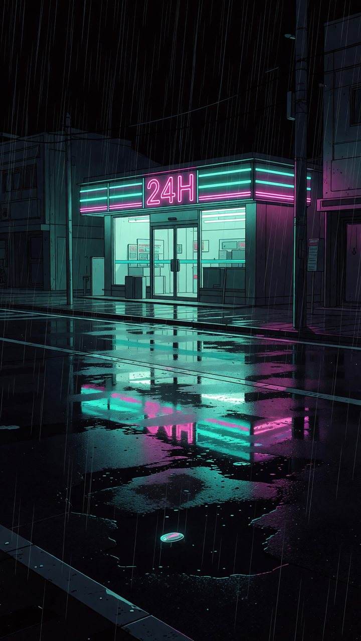 S01 雨夜店门口